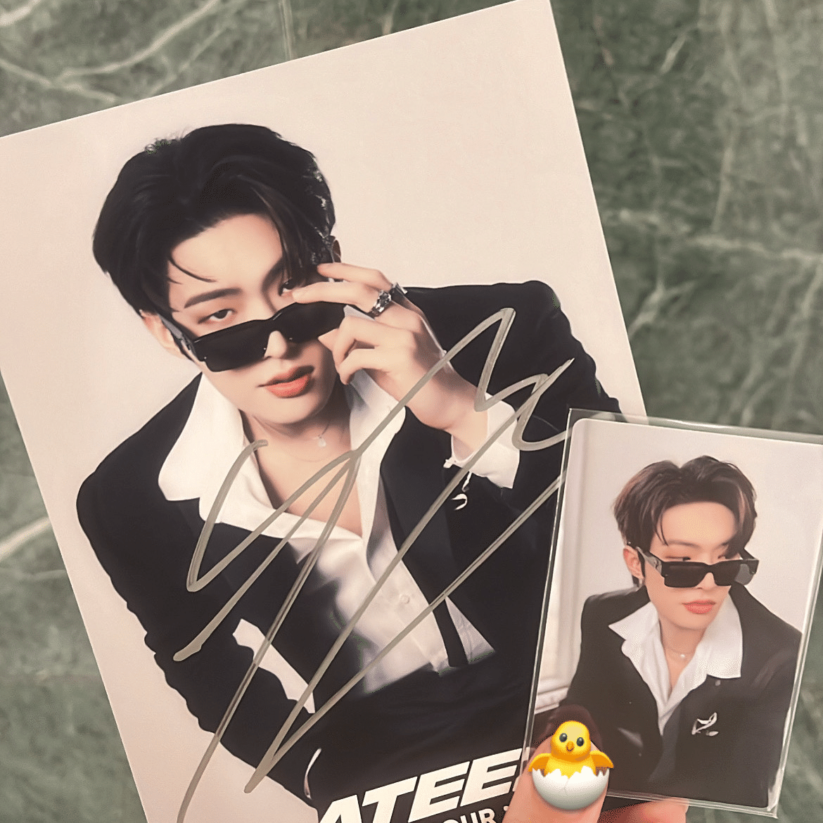 ATEEZ ウヨン 直筆サイン入り ポラロイド ポラ チェキ ATEEZ ウヨン