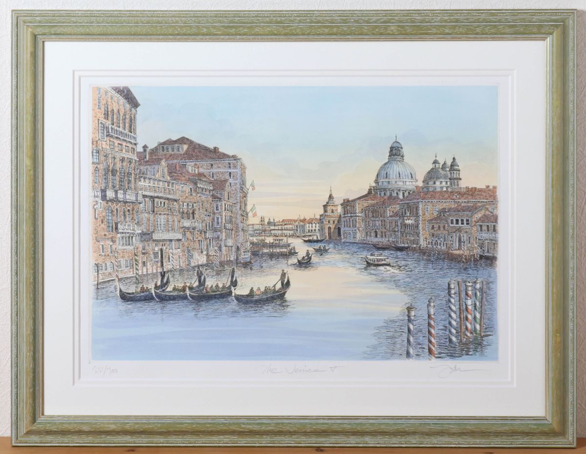定価32万 織田義郎 ベニス 1 銅版画 エッチング Venezia直筆サイン