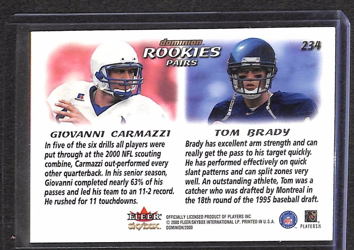 2000 Skybox Dominion Rookie Pairs #234 Tom Brady | eBay