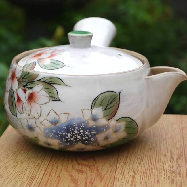 ☆ 平安貴古 清水焼 草花茶器揃 ☆ 平安貴古 清水焼 草花茶器揃