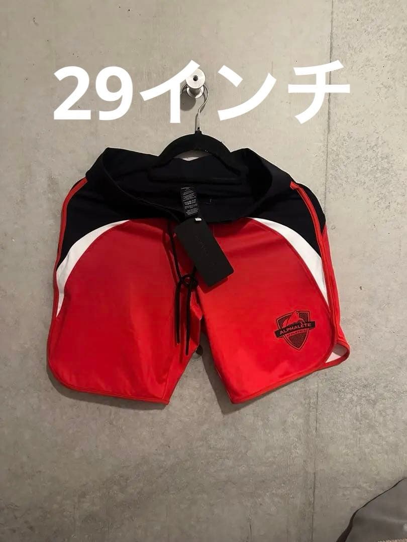 ALPHA LITE ATHLETICS フィジークショートパンツ 赤黒 ALPHA LITE ATHLETICS フィジークショートパンツ 赤黒｜ALPHA LITE